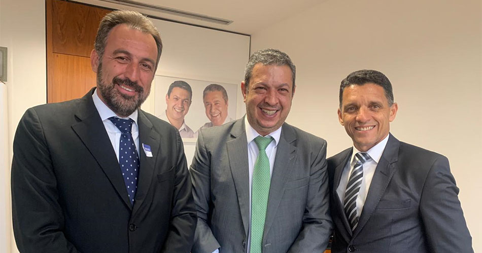 Prefeito André Bozola, Deputado Federal Ricardo Izar e Secretário de Saúde Ricardo Lopes