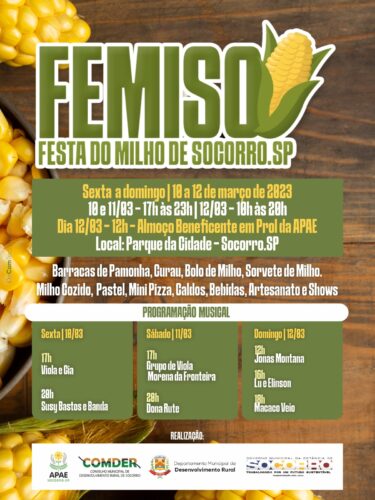 Prefeitura de Socorro e COMDER promovem retorno da Festa do Milho com almoço beneficente em prol da APAE