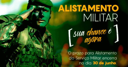 Alistamento Militar pode ser feito, presencialmente ou online, até 30/06